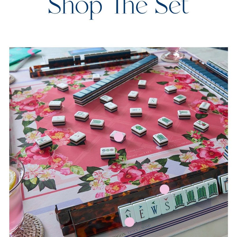 Oh My Mahjong Camelia mat